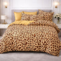 Pościel dwukolorowa złota w panterkę brązowa Tigers 160x200 z prześcieradłem 4 el. Mil-E33