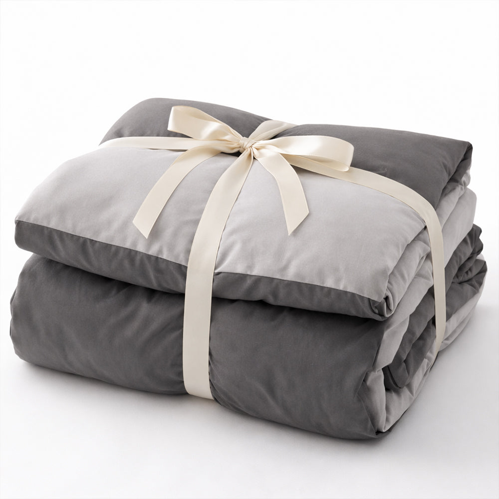 Pościel bawełniana grafitowo-szara Chronos 160x200 3 el. Par-P04