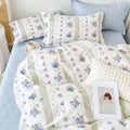 Pościel bawełniana kremowo-niebieska Jilly 200x220 3el. Mil-X16