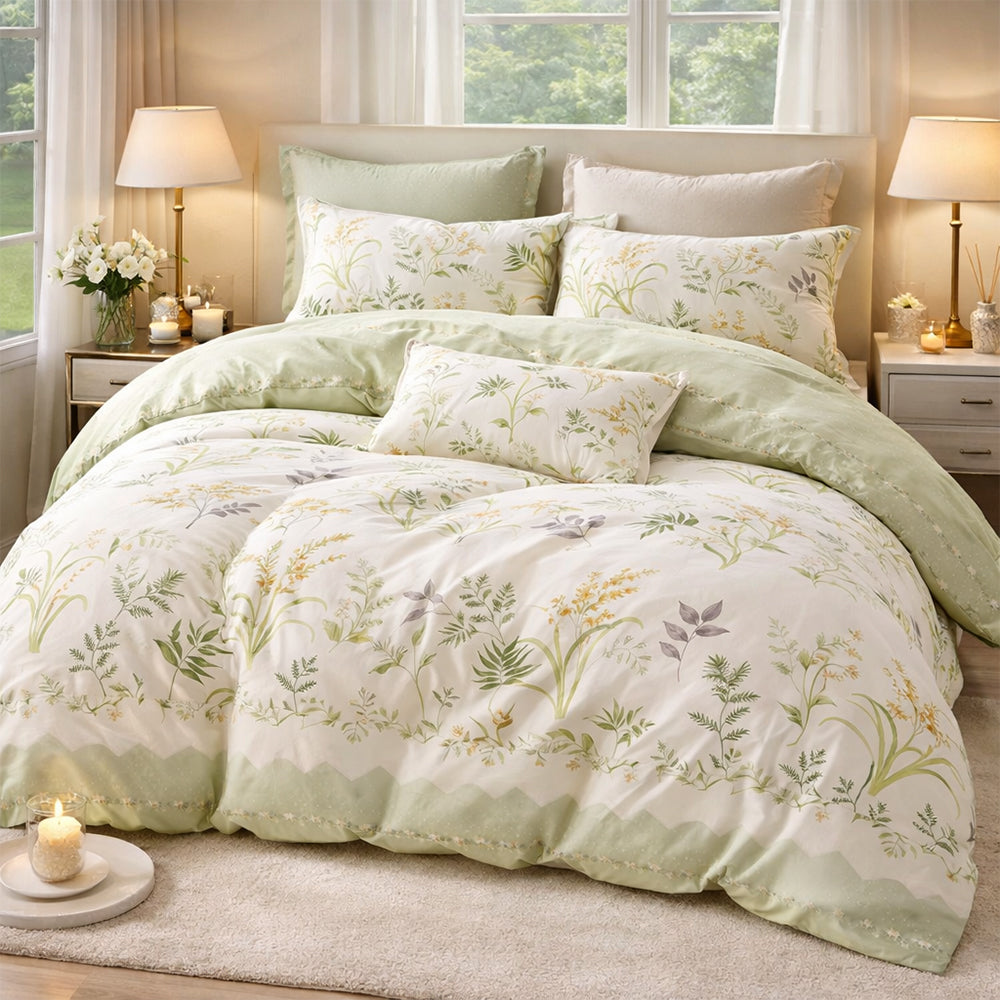 Pościel bawełniana w kwiaty Jilly 200x220 3 el. Mil-X21